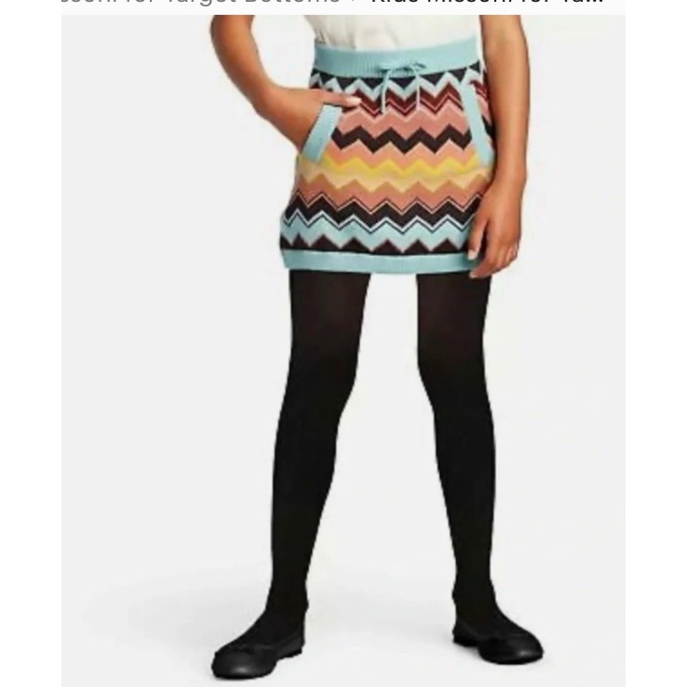 Girls Missoni sz M skirt chevron pattern pockets  elastic waist new w/ tags O